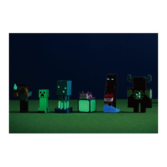 Gashapon Minecraft Narabundesu 6 figurine luminescente