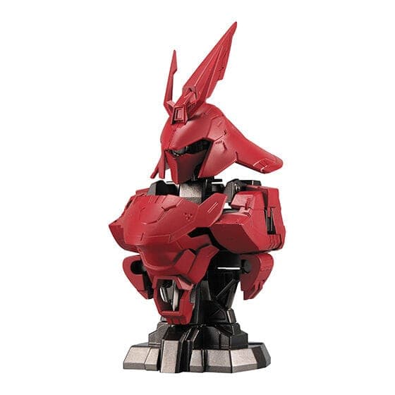 Robot Gundam en plastique rouge, figurine de collection pour fans de gacha no jutsu, détail haut de gamme.
