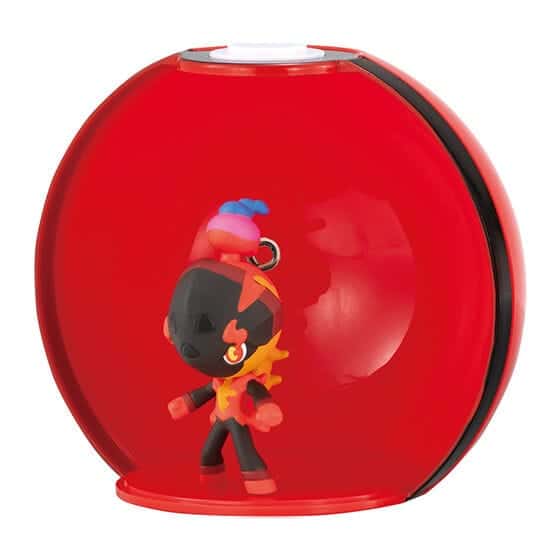 Miniature figurine Gacha No Jutsu dans capsule rouge, collection de figurines gachapon de collection.