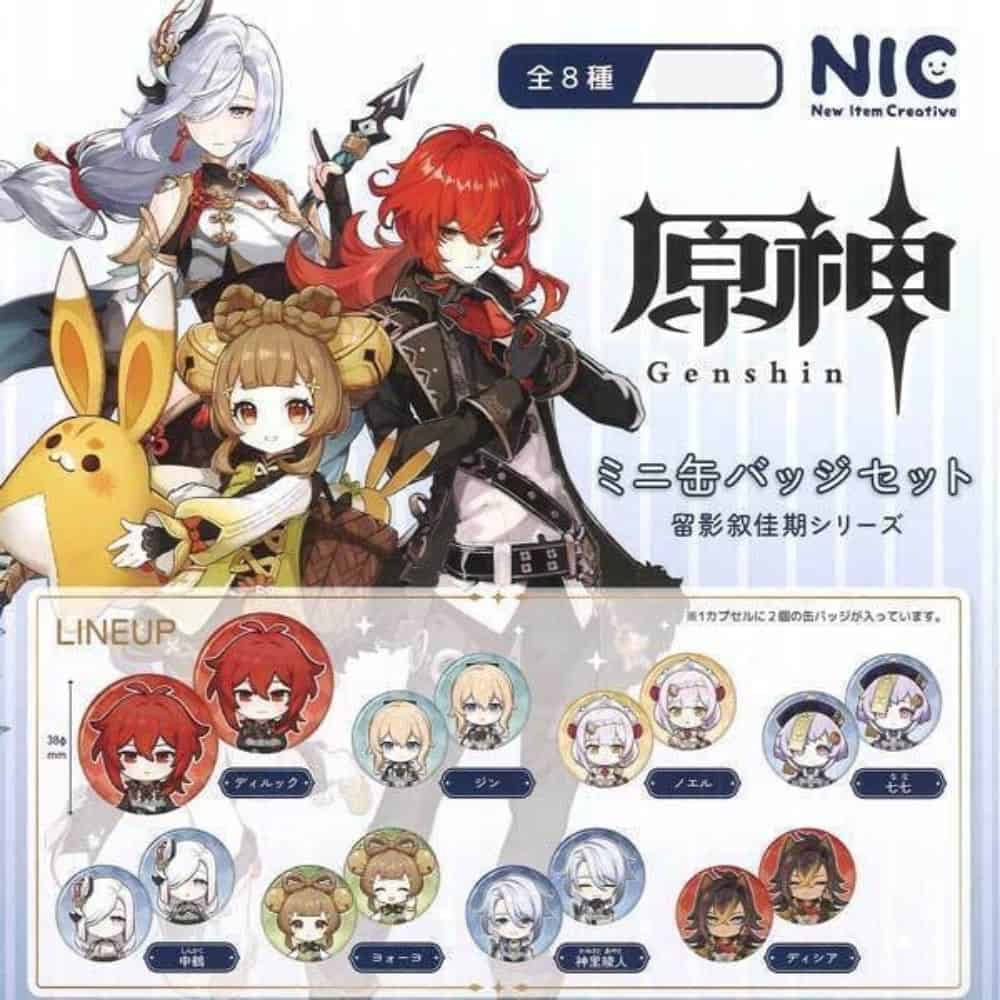 Gachapon Genshin Impact Set Mini Badge