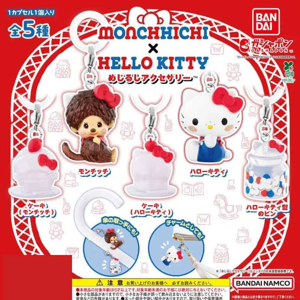 Gashapon Monchhichi x Hello Kitty Mejirushi Accessory