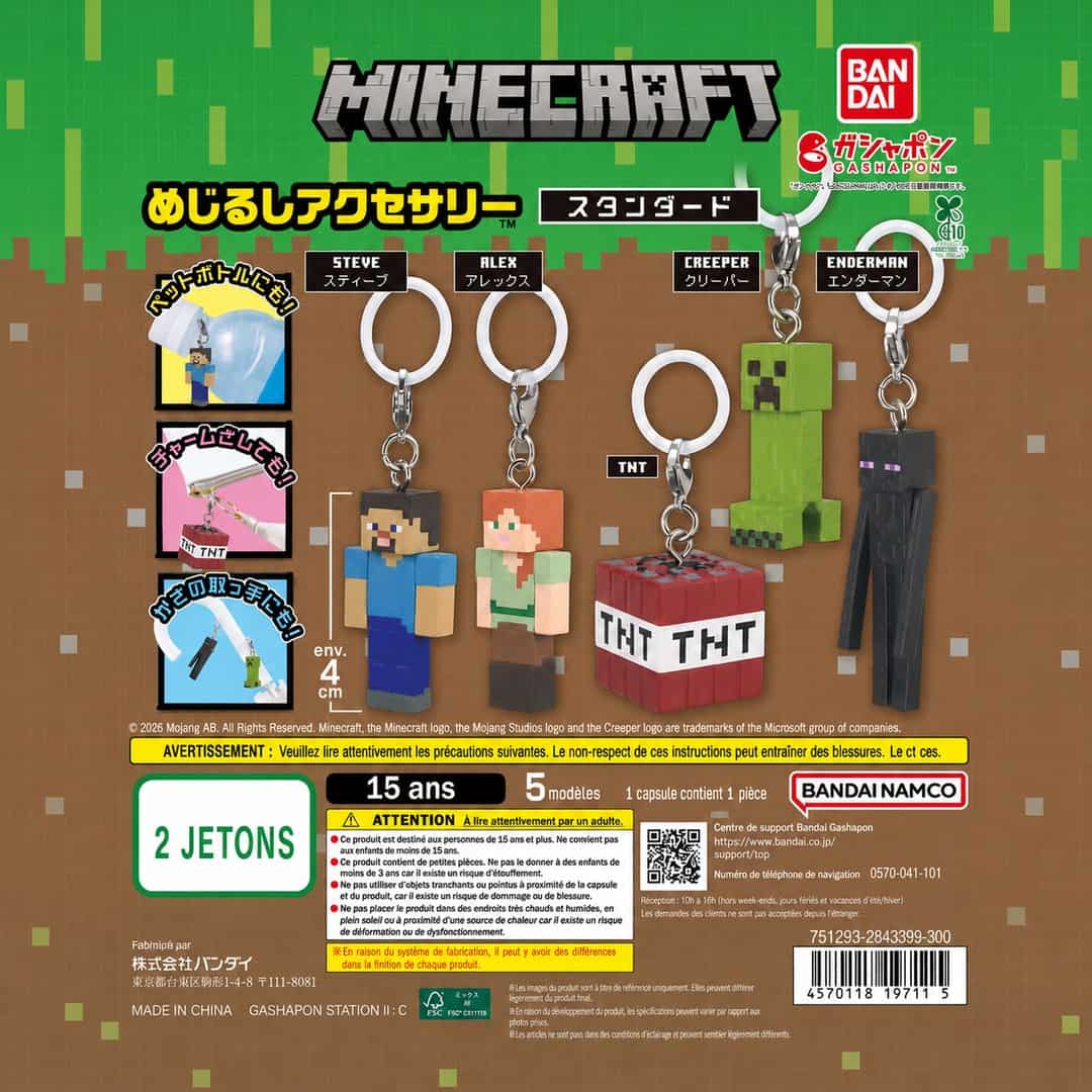 Gachapon Minecraft Mejirushi Accessory Standard Bandai