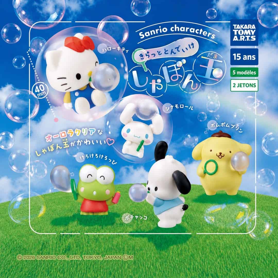 Gachapon Sanrio Characters Kiratto Tondeike Shabondama Takara Tomy A.R.T.S