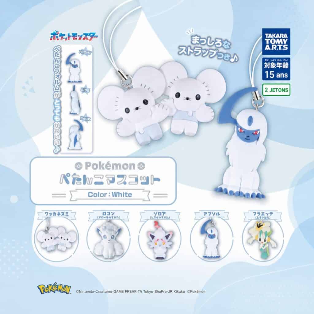 Gachapon Pokémon Petanko Mascot Color White Takara Tomy A.R.T.S