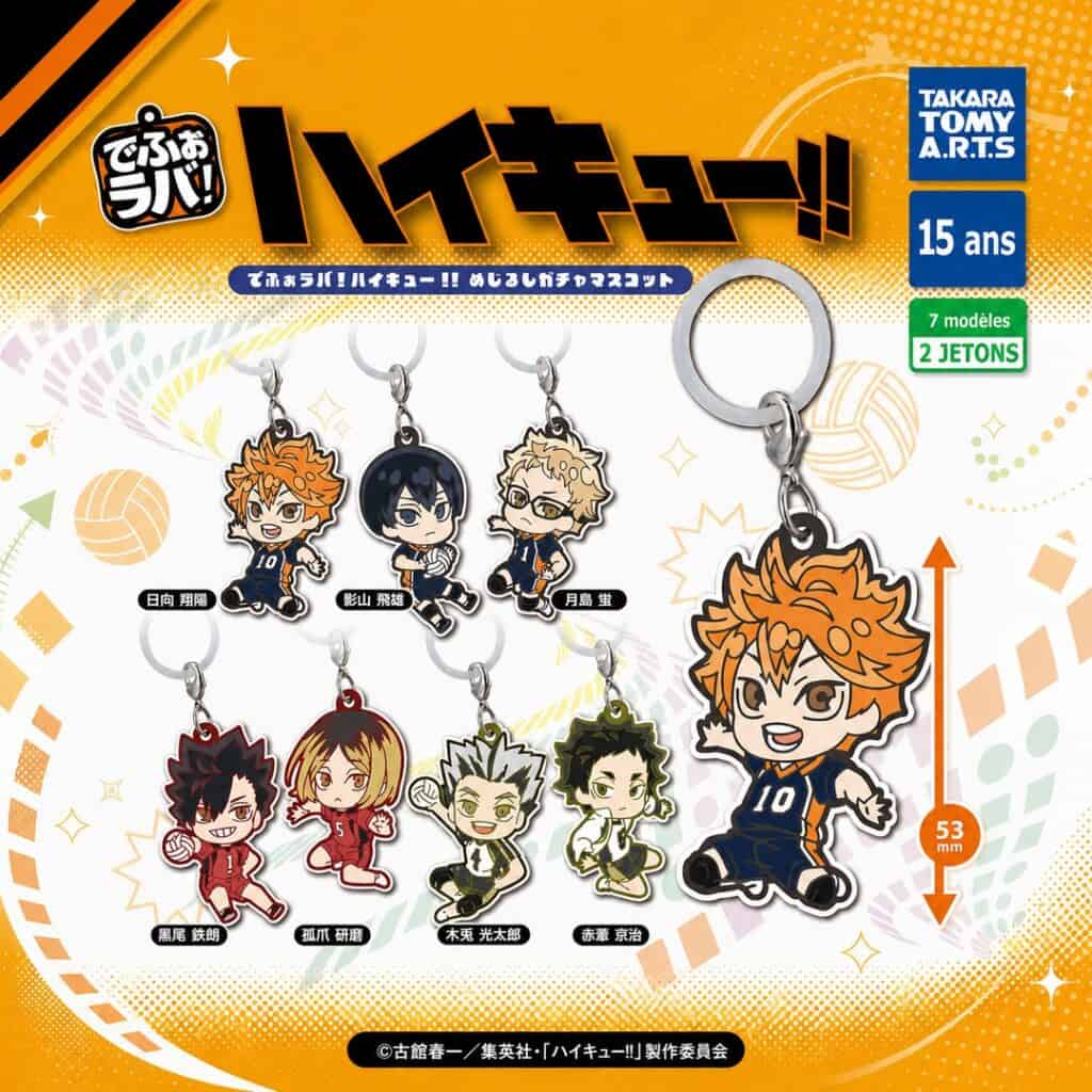 Gachapon Haikyu!! DefoRavi Mejirushi Mascot Takara Tomy A.R.T.S
