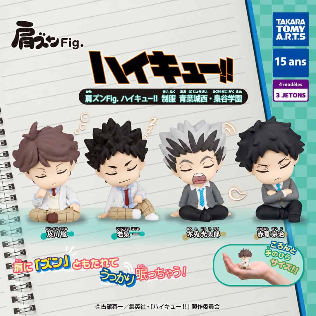 Gachapon Haikyuu Katazun Fig. Uniformes Aoba Johsai et Fukurodani