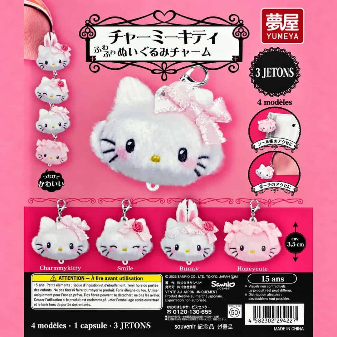 Gachapon Sanrio Charmmykitty Fuwafuwa Peluche Charm Yumeya
